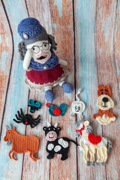 The Old Lady Who Swallowed a Fly, CROCHET PATTERN ONLY
