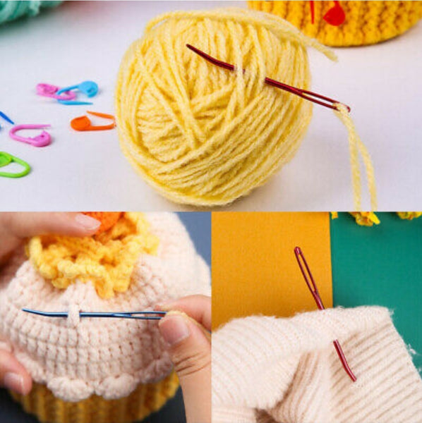 Aluminium Large Eye Darning Needles x2