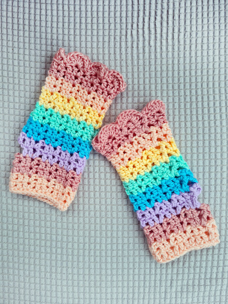 Girls' Leg & Wrist Warmers Set. PATTERN ONLY