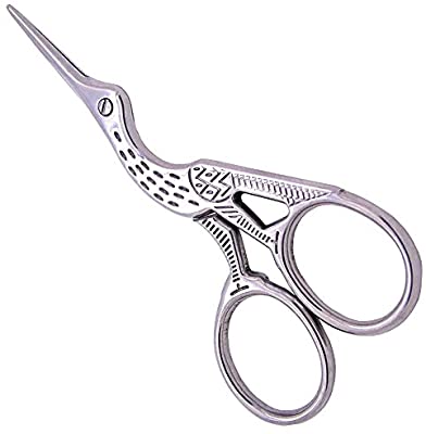 Stork embroidery scissors